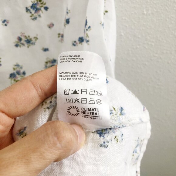 REFORMATION Emilia Linen Dress Size 2 - Picture 10 of 12